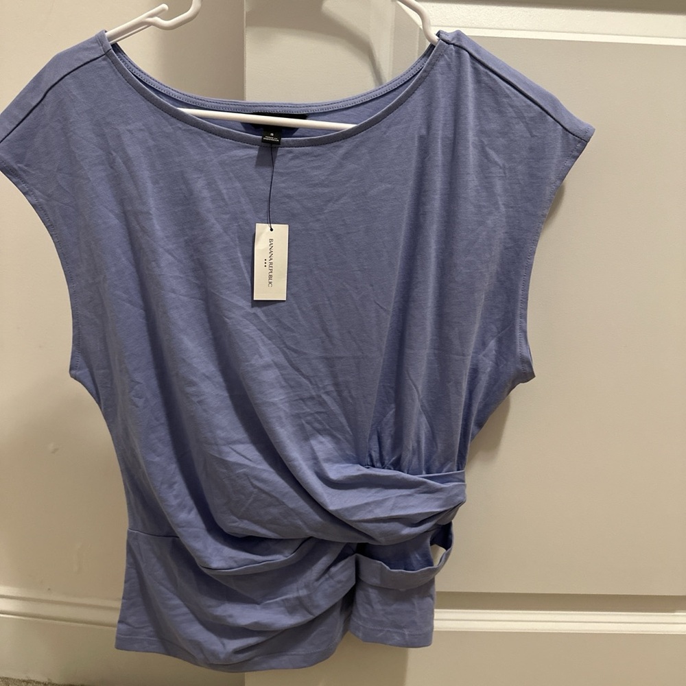 Banana Republic Lavender Draped Blouse